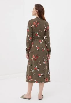 Finn Flare Damen Blusenkleid - Dark Green -Finn Flare Verkaufsladen fb36e55b564c4465882e0857faddb79e