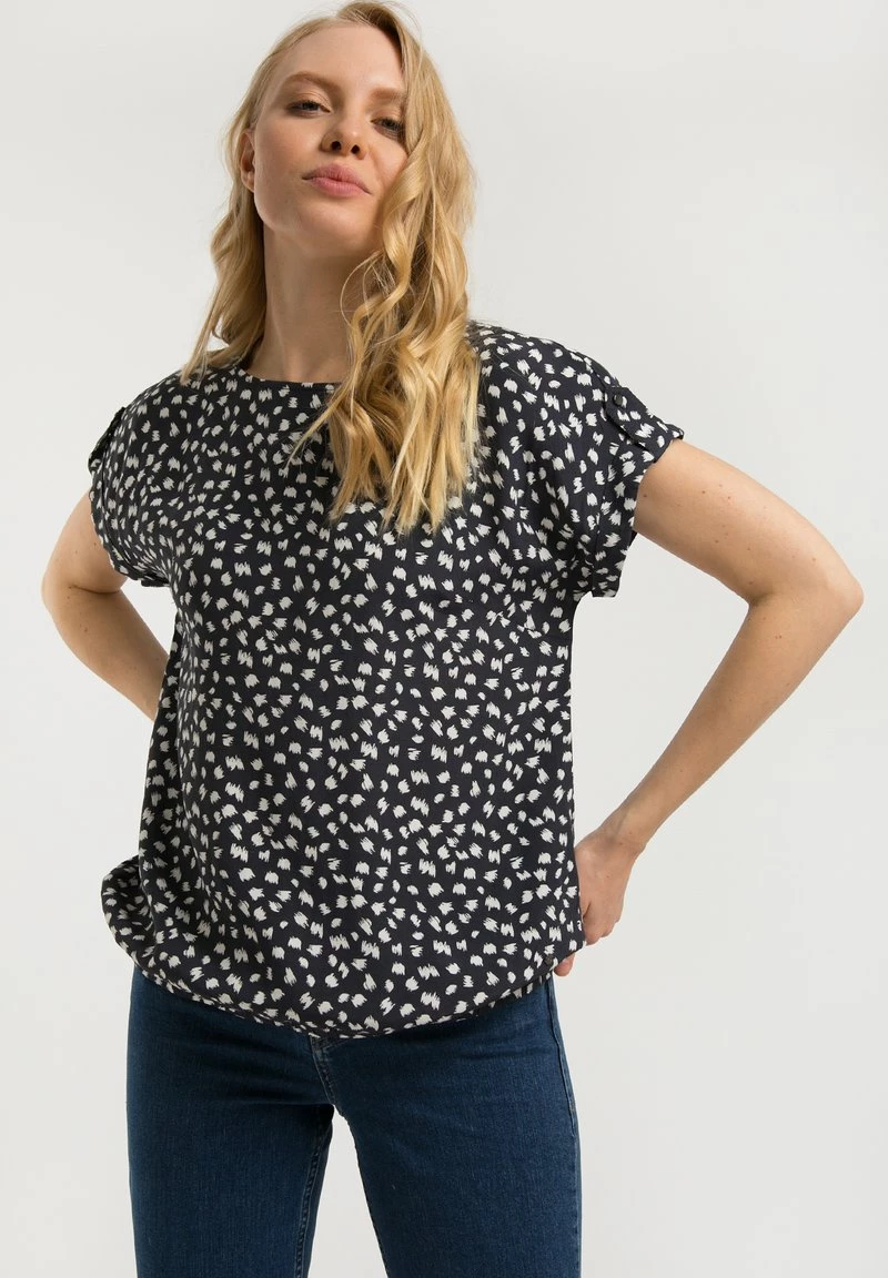 Finn Flare Damen MIT ALLOVERDRUCK - Bluse - Cosmic Blue 3 Finn Flare Damen MIT ALLOVERDRUCK - Bluse - Cosmic Blue